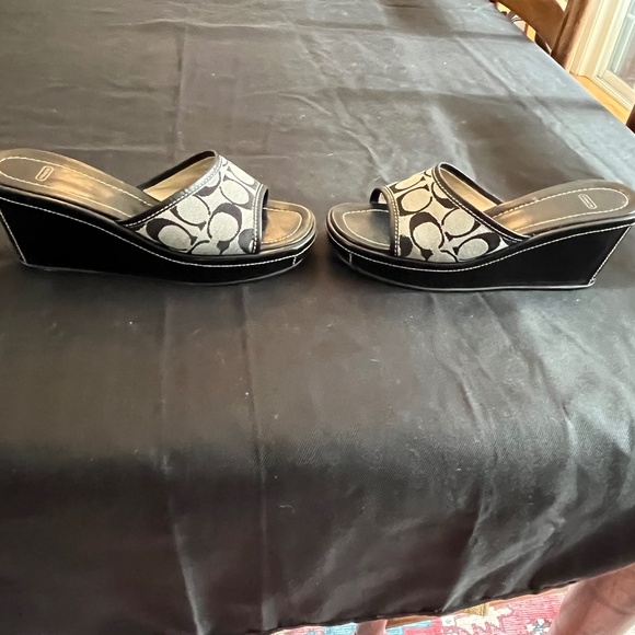 Coach Monogram Wedge Sandal - Picture 1 of 5